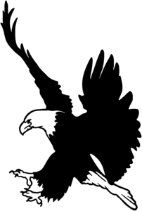 Eagle Soaring Type B Vinyl Decal Your Color Choice Sticker