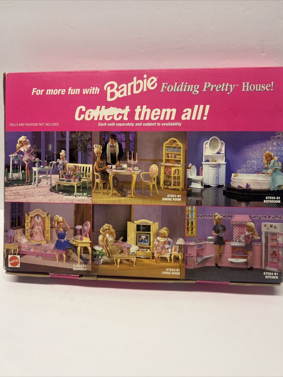 Jogo Barbie jardim de flores - Linda casa dobrável (1996 Arcotoys, Mattel)