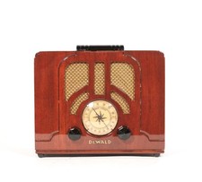 Vintage DeWald Miniature Tombstone Radio w/Stunning Piano Lacquer Finish * Works