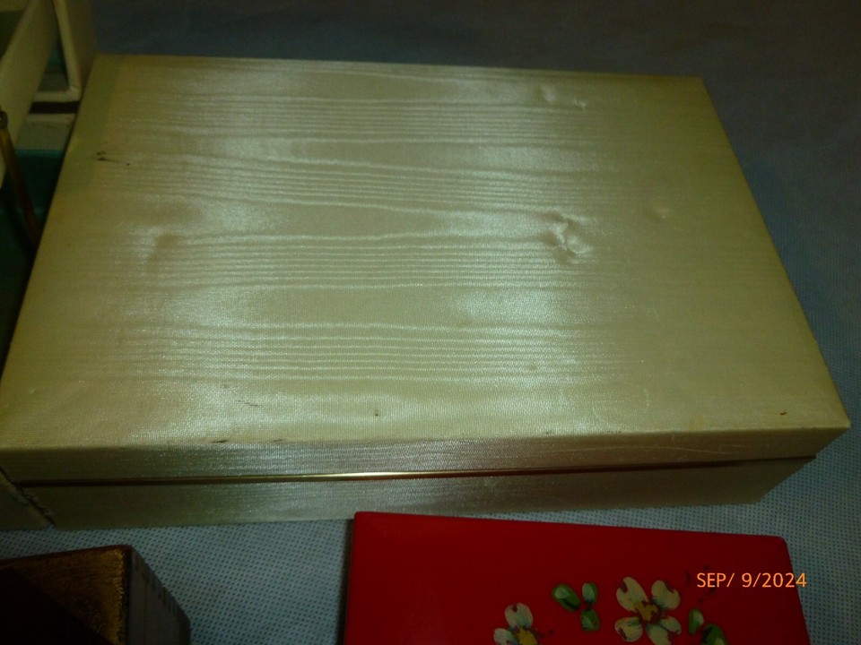 Lot of 5 Vintage Jewelry Boxes Trinket Empty eBay