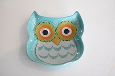 Owl Shaped Salad/Appetizer Plate Retro-Mod Ceramic