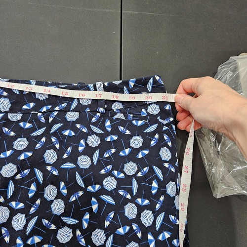Talbots Womens Umbrella Bermuda Short Plus Size Blue Mid Rise Summer Vacation - Picture 9 of 10