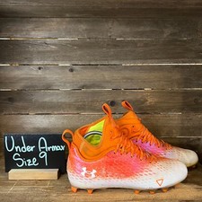 Mens Under Armour UA Spotlight Lux MC 2.0 Orange Football Cleats Shoes Size 9 D
