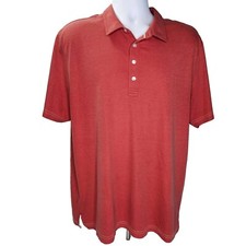 Travis Mathew Golf Polo Shirt Mens XL Red Pima Cotton Poly Blend Performance