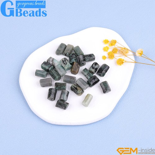 Natural Assorted Gemstone Faceted Tube Column Beads for Jewelry Making 8x12mm - Picture 34 of 192
