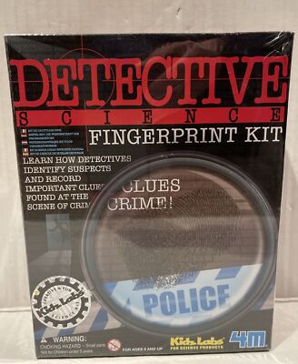 DETECTIVE SCIENCE Fingerprint Kit Forensics Crime Science Kidz labs NEW SEALED