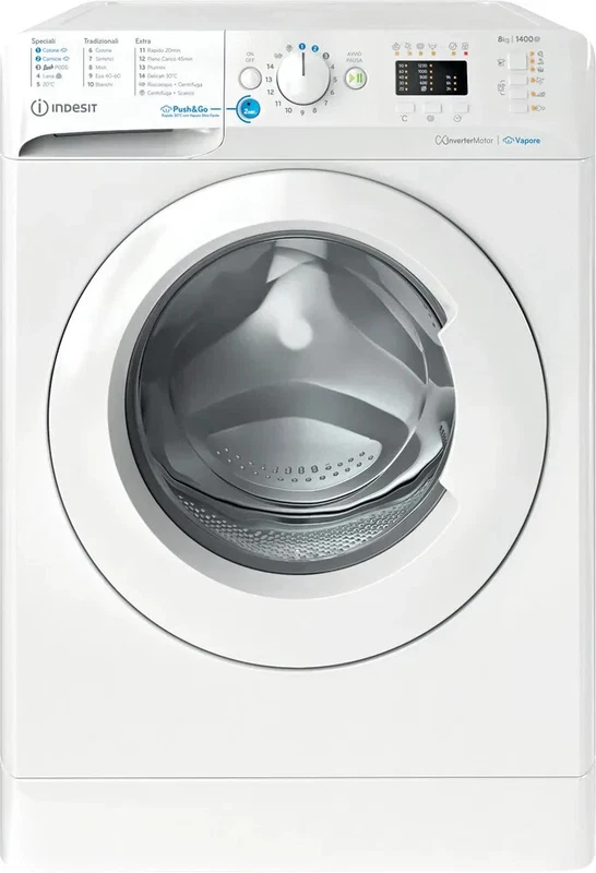Lavatrice con Oblò INDESIT 8 Kg Classe A Bianco Programma Rapido Vapore NUOVO