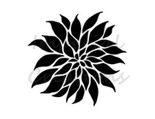 FLOWER BURST Hawaiian Tropical Floral 8.5 x 11 Stencil Plastic Sheet NEW S3