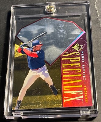 1996 SP MANNY RAMIREZ SPECIAL FX RED HOLOVIEW DIE CUT #43 NRMT (B18)