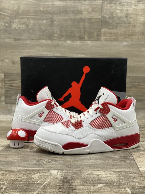 jordan retro 4 white red black