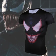 2018 New Venom T-Shirts Superhero Venom Men Compression Tights 3D Sport T-Shirts