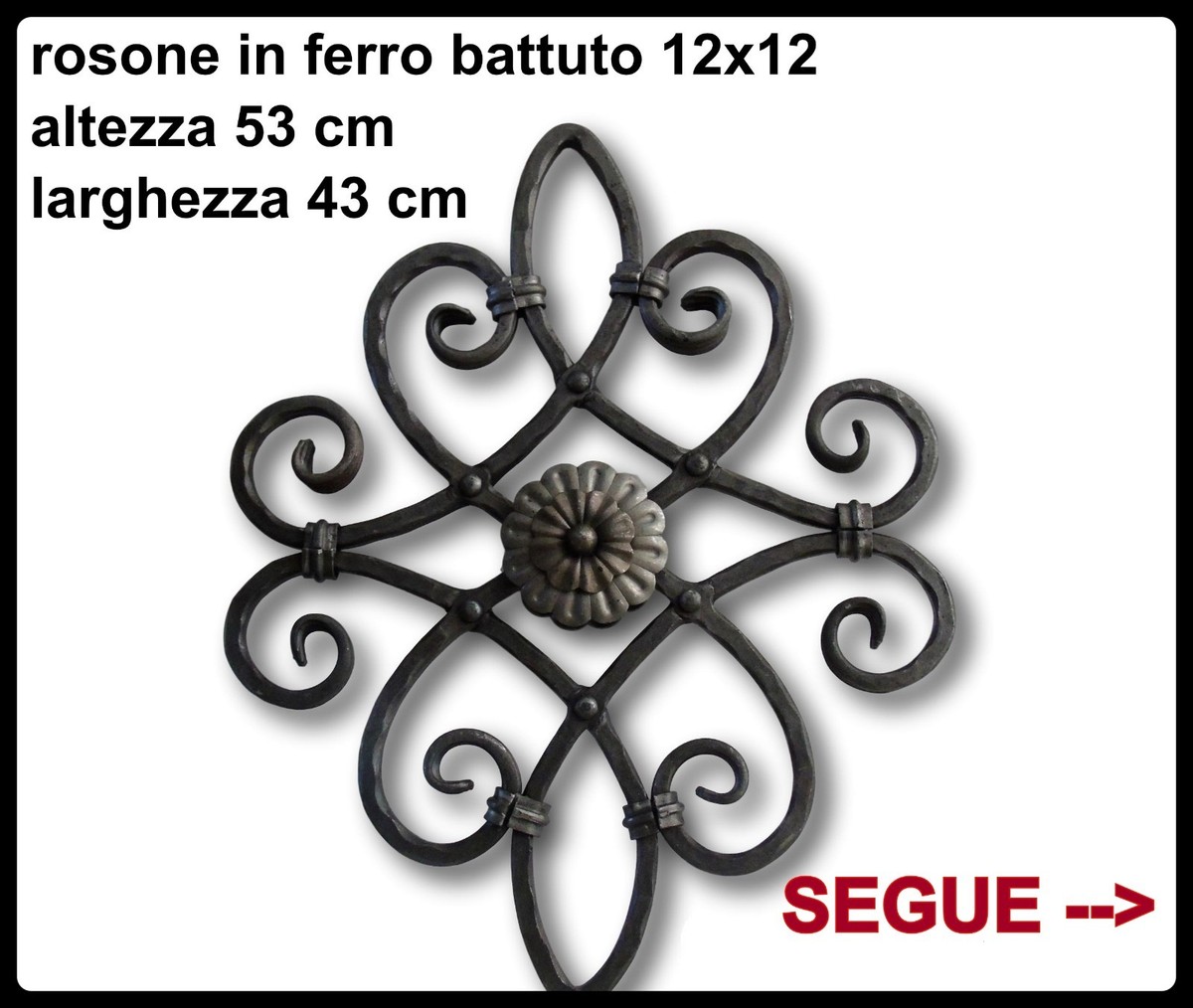 UHRIG Arco Decorativo In Ferro Battuto In Acciaio Forgiato, Ornamento In Ferro Per Recinzioni, Ringhiere Ecc. (H:175 Mm, Larghezza: 95 Mm, Da 12 X 12 Mm - Foto 11
