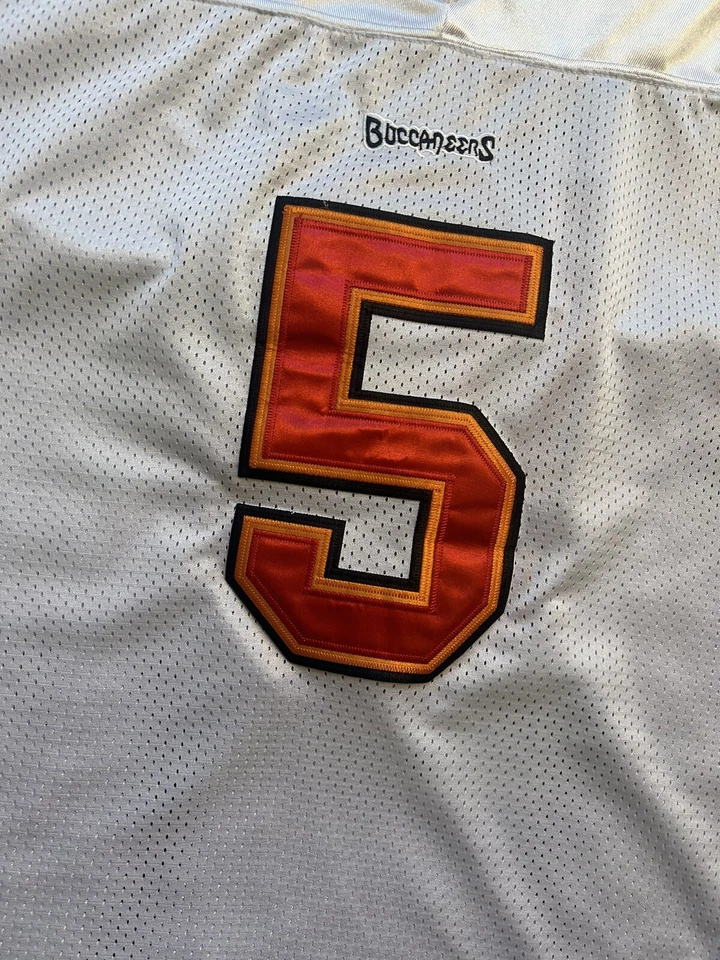 复古坦帕湾海盗队 Josh Freeman #5 锐步球衣 54 码白色 NFL — 第 3/4 张图片