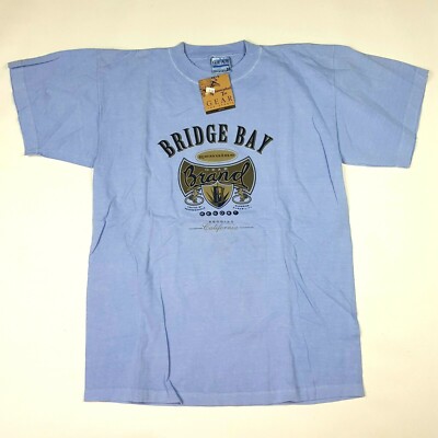 Vintage Y2K Bridge Bay Resort California Men's Size M Casino USA Blue T Shirt 