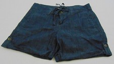 Levi's Women's Chambray 4-Pocket Tie Waist Rolled Cuff Relaxed Fit Shorts Size