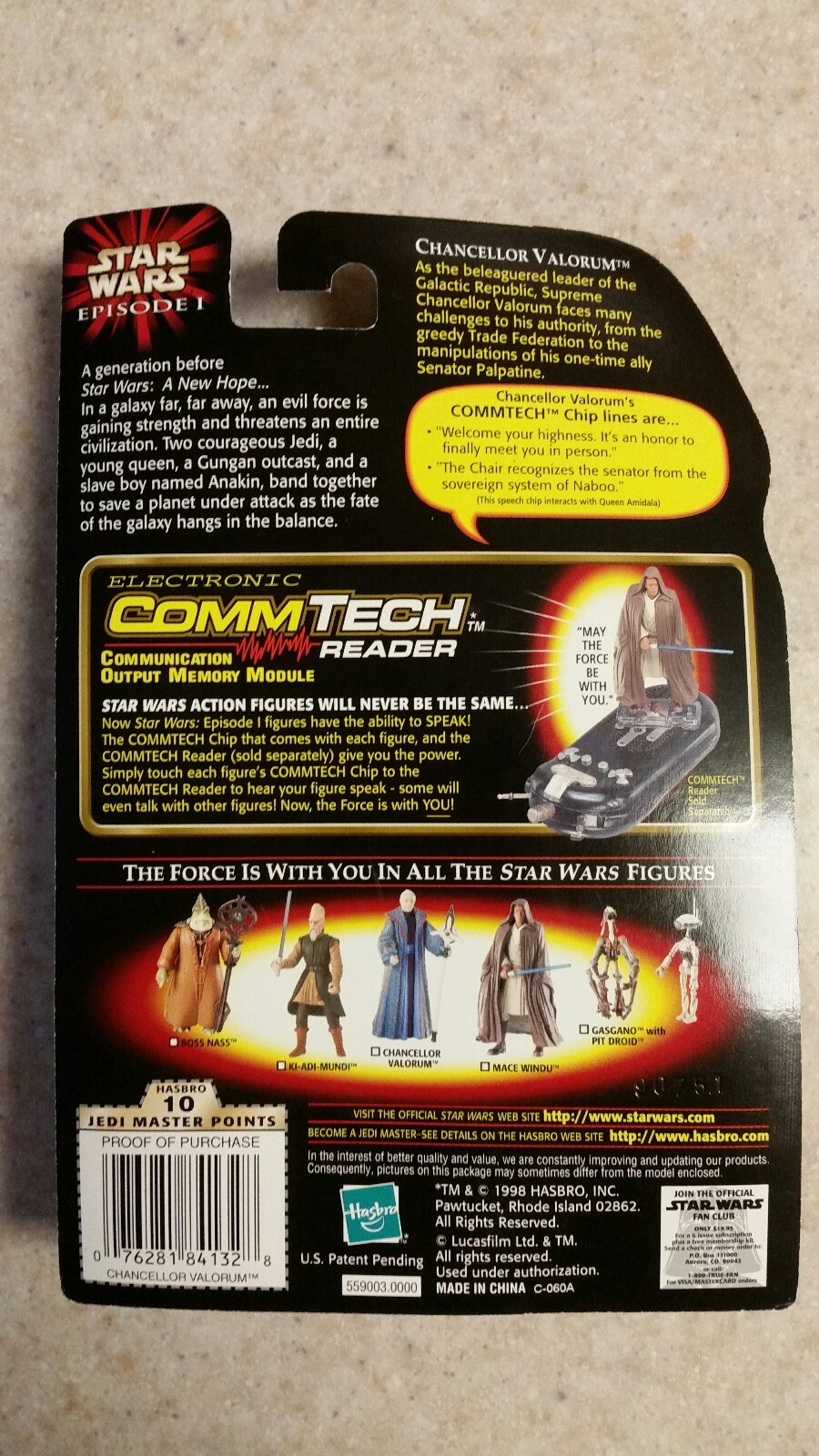 FIGURA DE ACCIÓN con chip Commtech Star Wars Episodio I Chancellor Valorum EUR 6,78 - ES