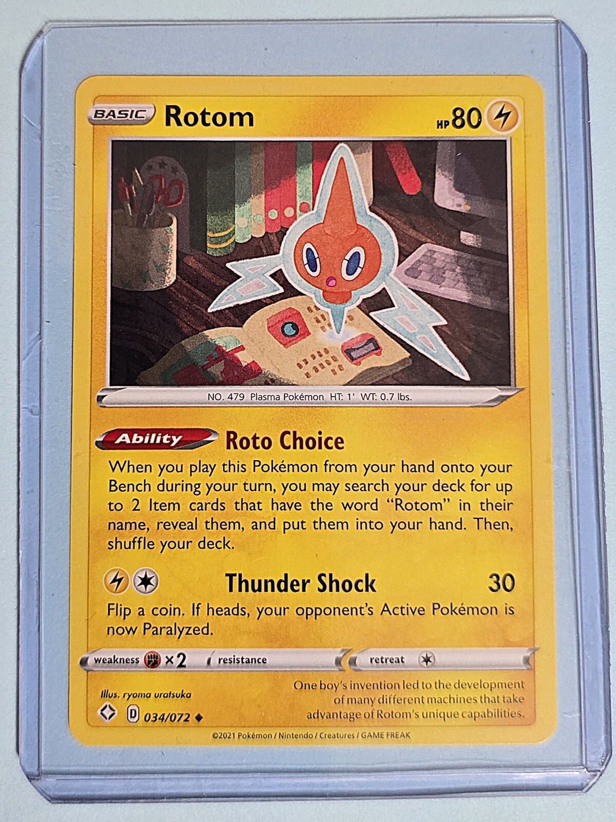 2021 Rotom 34/72 - Shining Fates - Uncommon - NM Pokémon TCG