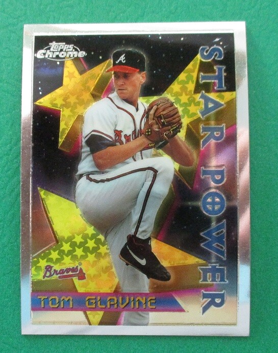 TOM GLAVINE Atlanta BRAVES 1996 TOPPS CHROME Star Power BASEBALL CARD #8