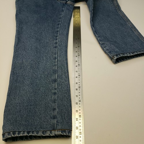 Vintage Wrangler Jeans W31 L26 Straight Heavy Denim Mid Rise Mens Blue Tag 32/32 - Picture 4 of 14