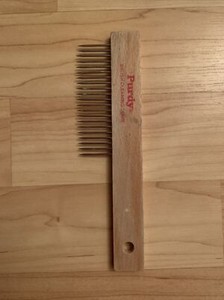 Purdy 140068010 Brush Cleaning Comb vintage wood