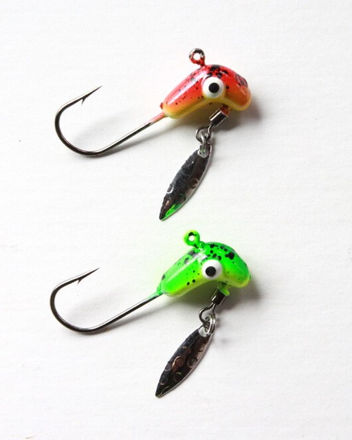 10 Pcs Road Runner Jigs w/ Spinner Blade Flasher 1/8 1/4 oz Jigheads