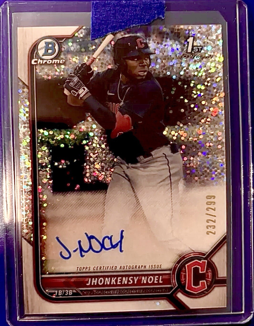 2022 Bowman Chrome JHONKENSY NOEL 1st Speckle Refractor Auto /299 #CPAJN