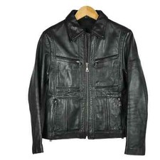 Vintage Flying Bikes Black Leather Jacket Motorcycle