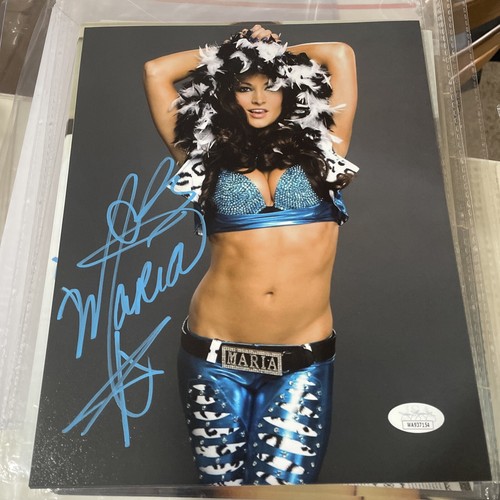 Maria Kanellis Signed 8x10 WWE Diva Champion Smackdown  Comes JSA AEW ROH  SEXY