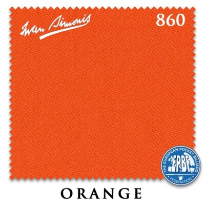 8' Simonis 860 Pool Table Cloth - Orange - AUTHORIZED DEALER