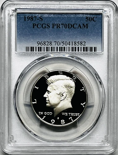 Photo of a 1987-S Kennedy Half Dollar Proof from an eBay listing that sold on Jul 18, 2026