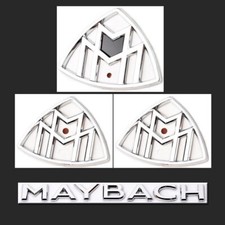 Silver Side Rear Trunk Badge Emblem For Mercedes Benz Maybach S Class S400 S500