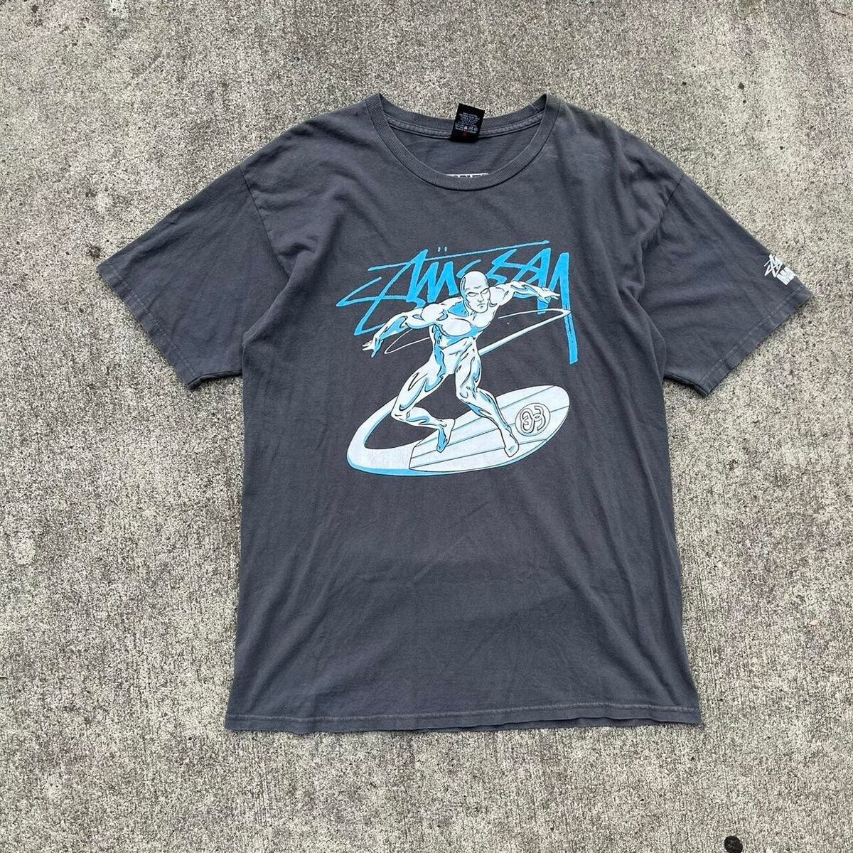 Rare Stussy X Marvel Silver Surfer T Shirt Large | eBay Rare Stussy X Marvel Silver Surfer T Shirt Large | eBay
