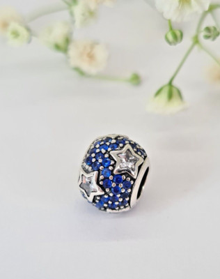 Authentic Pandora Charm Follow The Stars Blue Night