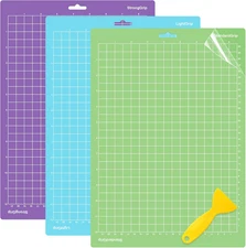 12X8.5 Inch Cutting Mats, 3-Pack Reusable Adhesive Mats for Crafts and Sewing