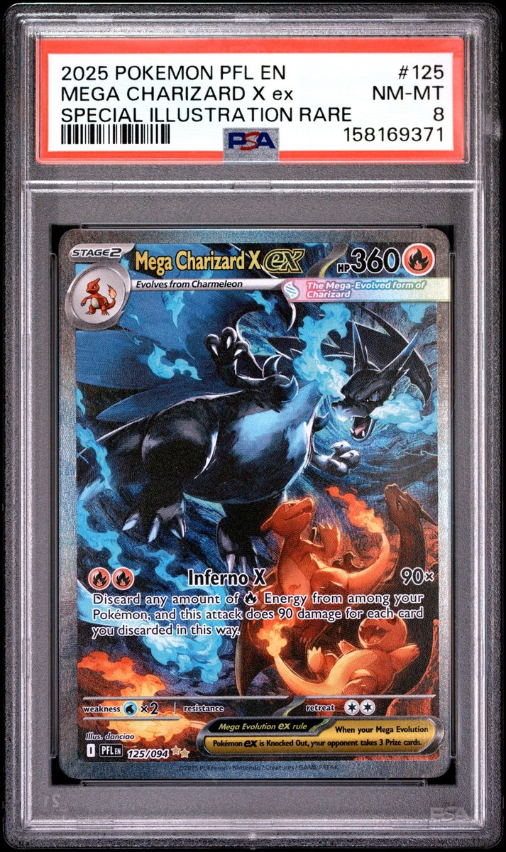 メガリザードンXex ☆☆(SAR) Phantasmal Flames 12… Mega Charizard X ex 125/094 Me02: Phantasmal Flames Holo for sale