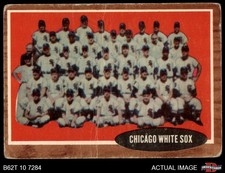 1962 Topps #113 White Sox Team Normal Tint COMMON VARIATION 1 - POOR