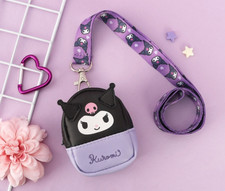 Sanrio Characters Kuromi Necklace Mini Pouch Karabiner Key Ring Bag Charm