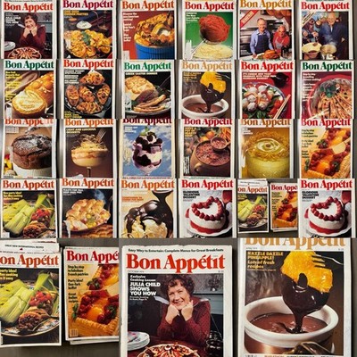 Bon Appetit Magazine Lot of 22 Issues 1978-1981 Julia Child Recipes ...