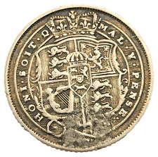 George III 1816 Silver Sixpence 6d Milled British Coin 2.77g