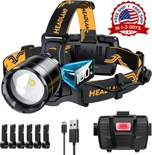 Lampara De Cabeza Linterna Frontal Recargable L mpara Luz LED Faros Para Cazeria