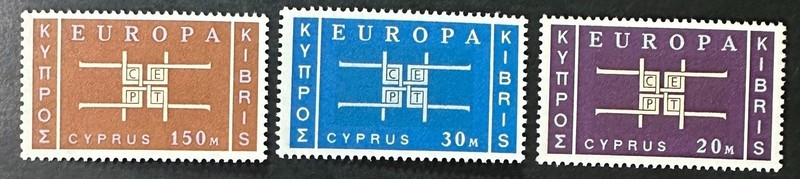 CYPRUS  229 - 231  Lovely  Mint  NEVER  Hinged  Set