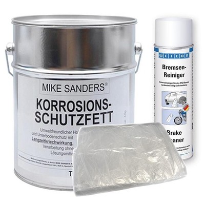 Mike Sanders Korrosionsschutzfett 4 kg + Weicon Bremsenreiniger + Abdeckplane