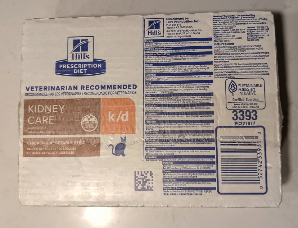 Hill's Kidney Care k/d Comida húmeda para gatos | Estofado de pollo y verduras | Latas de 24 x 2,9 oz Foto 3 de 4