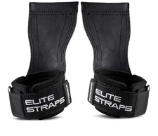 Fitgriff Elite Straps Gym Wrist Straps w/ Rubber Grips for Weightlifting M / L