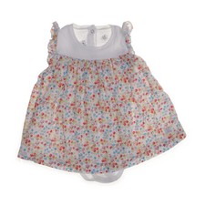 Petit Bateau, Body, Größe: 74, Weiß/Mehrfarbig, Blumen, Mädchen #BcD