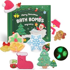 Christmas Bath Bombs Shower Steamers: 6 Pack Handmade Natural Organic Bath Bomb