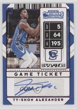 2020-21 Panini Contenders Draft Picks Game Ticket Red Ty-Shon Alexander Auto 0q3