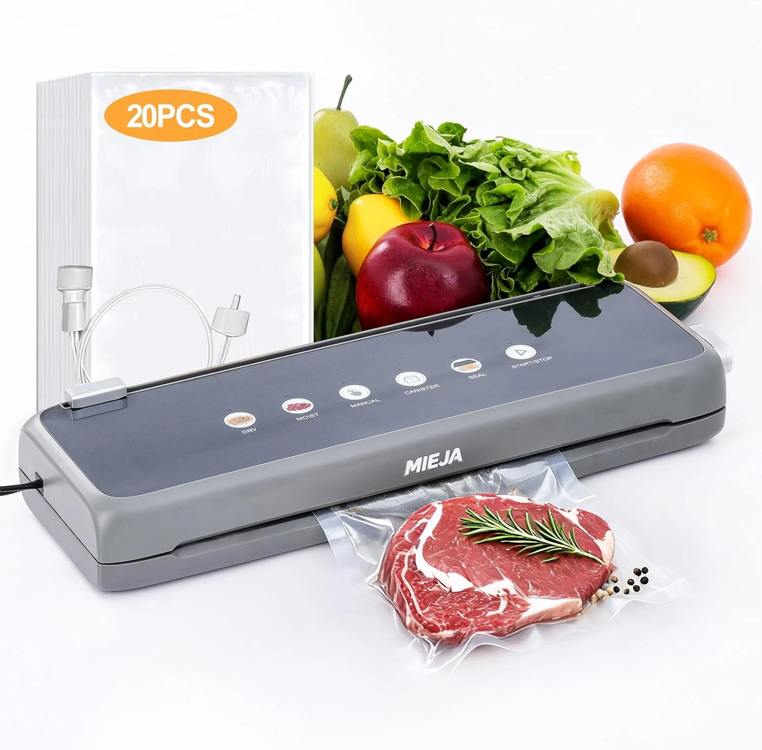 Vacuum Sealer Machine 70KPa Suction Dry Moist Pulse Dual Seal Cutter
Opens in a new window or tab