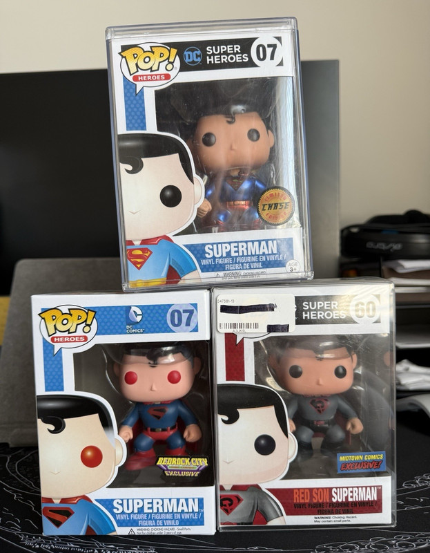 Funko Pop! Heroes DC Super Heroes Superman #07 & Red Son #60 Vinyl Lot of 2
