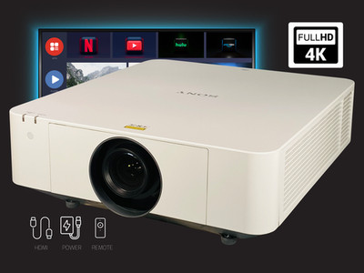 Laser Phosphor 3LCD Projector for Community Center Events 4100 Lumens 4K WUXGA 